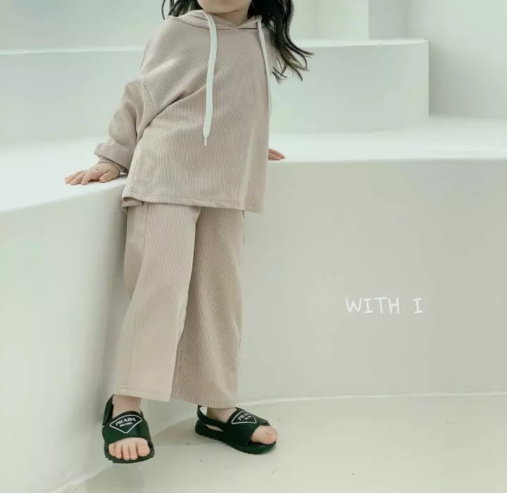 With I - Korean Children Fashion - #fashionkids - Knit Hoody Top Bottom Set - 2