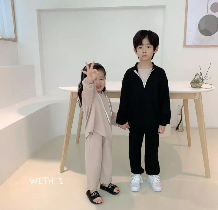 With I - Korean Children Fashion - #kidsshorts - Wrinkle Anorak Top Bottom Set - 8