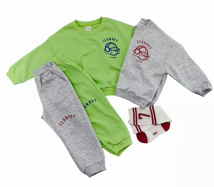 With I - Korean Children Fashion - #kidsstore - Slow Boy Top Bottom Set - 8
