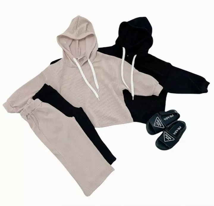 With I - Korean Children Fashion - #littlefashionista - Knit Hoody Top Bottom Set - 7