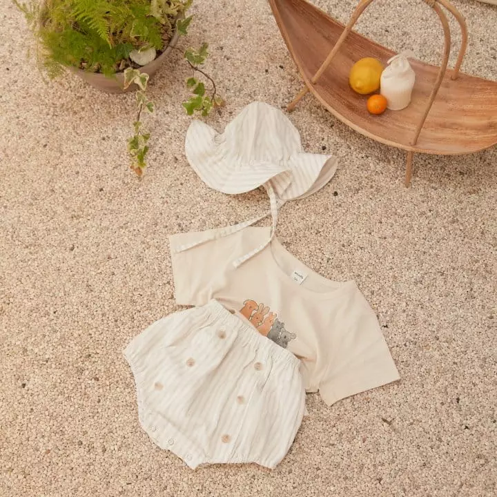 Woodie - Korean Baby Fashion - #babyclothing - Button Bloomer - 9