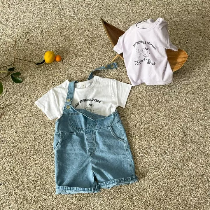 Woodie - Korean Children Fashion - #Kfashion4kids - Denim Dungarees Pants - 6