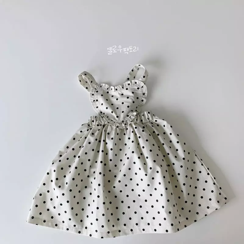 Yellow Factory - Korean Children Fashion - #Kfashion4kids - Dot One-piece - 6