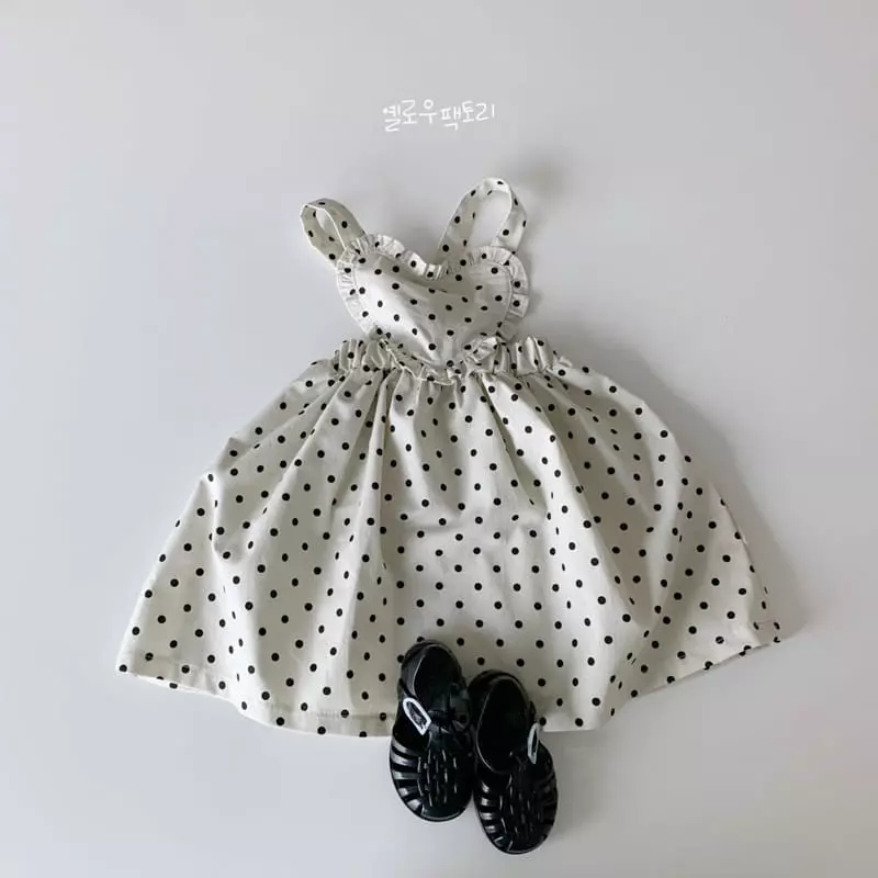 Yellow Factory - Korean Children Fashion - #kidsshorts - Dot One-piece - 3