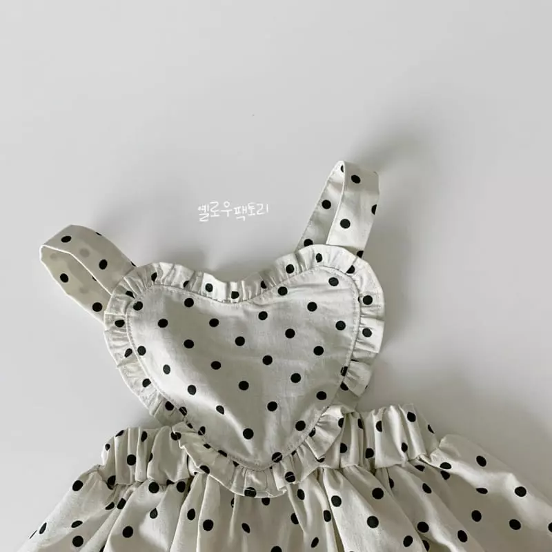 Yellow Factory - Korean Children Fashion - #magicofchildhood - Dot One-piece - 8