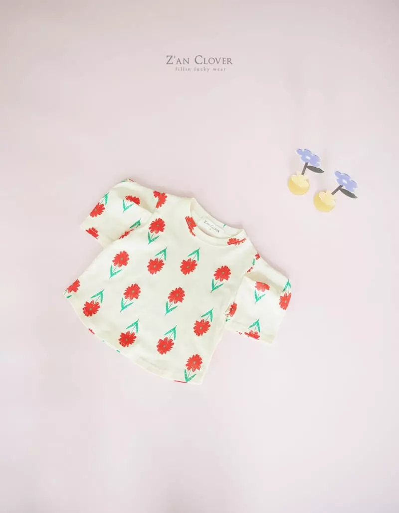 Zan Clover - Korean Children Fashion - #childofig - Flower Puff Tee - 6