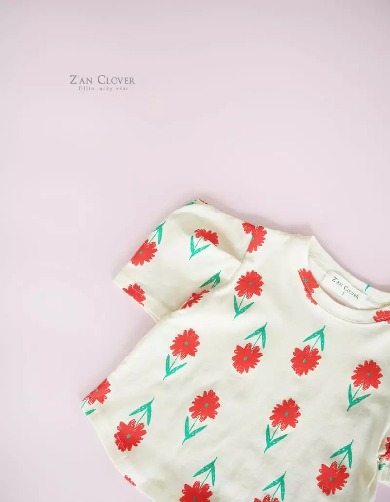 Zan Clover - Korean Children Fashion - #childofig - Flower Puff Tee - 7
