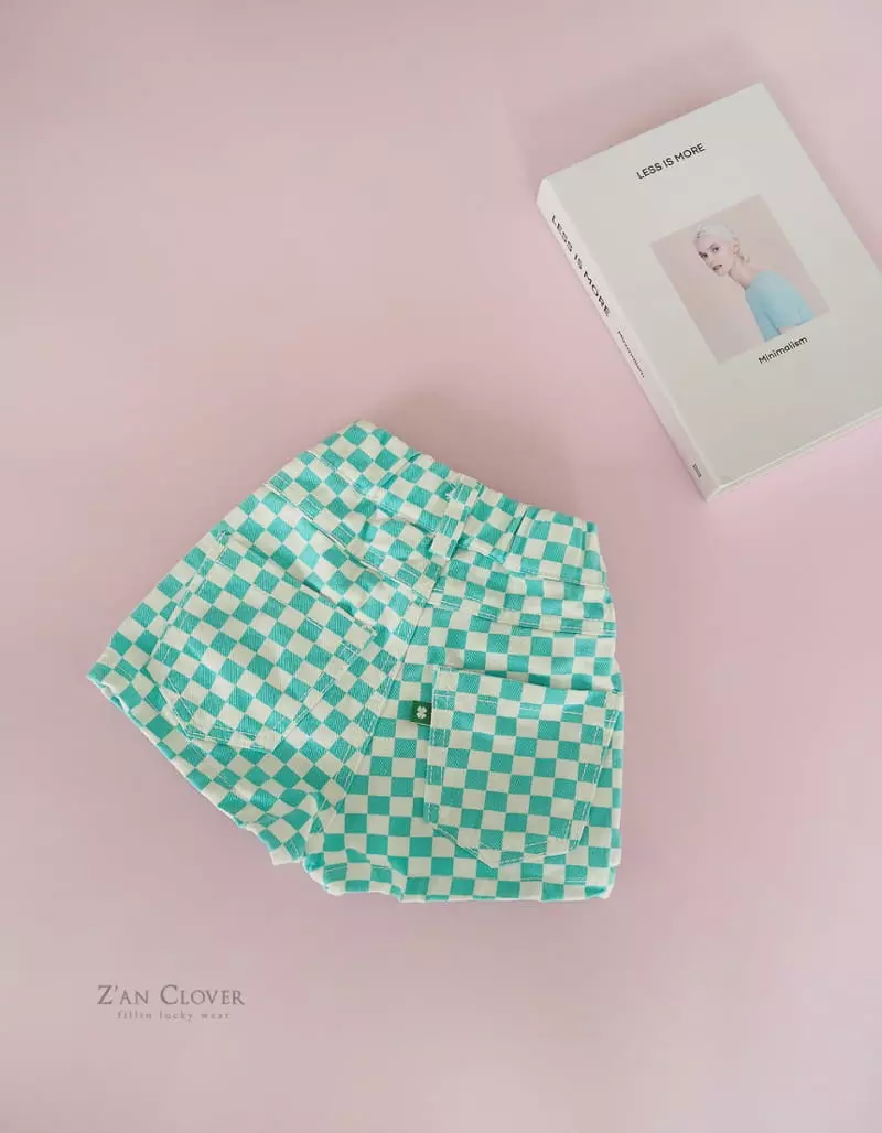 Zan Clover - Korean Children Fashion - #childrensboutique - Checker Shorts - 2