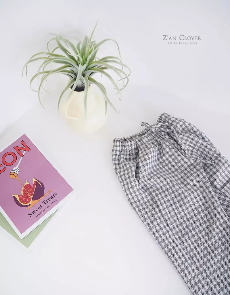 Zan Clover - Korean Children Fashion - #discoveringself - Easy Check Pants - 3
