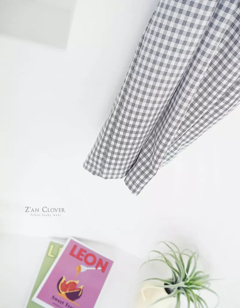 Zan Clover - Korean Children Fashion - #discoveringself - Easy Check Pants - 4
