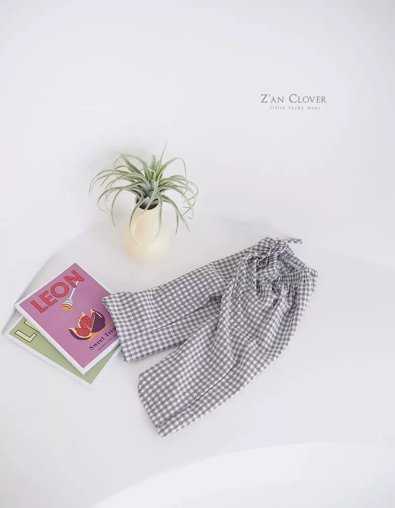Zan Clover - Korean Children Fashion - #kidsshorts - Easy Check Pants - 5