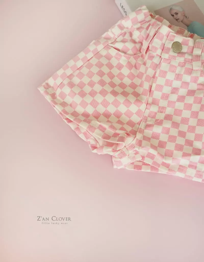 Zan Clover - Korean Children Fashion - #kidsstore - Checker Shorts - 7