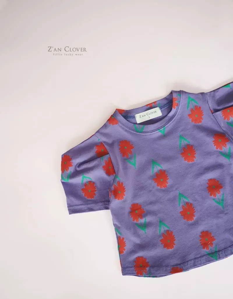 Zan Clover - Korean Children Fashion - #prettylittlegirls - Flower Puff Tee - 5
