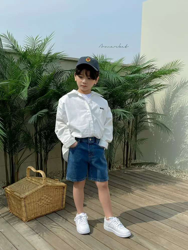 a-Market - Korean Children Fashion - #childofig - Denim Shorts - 2