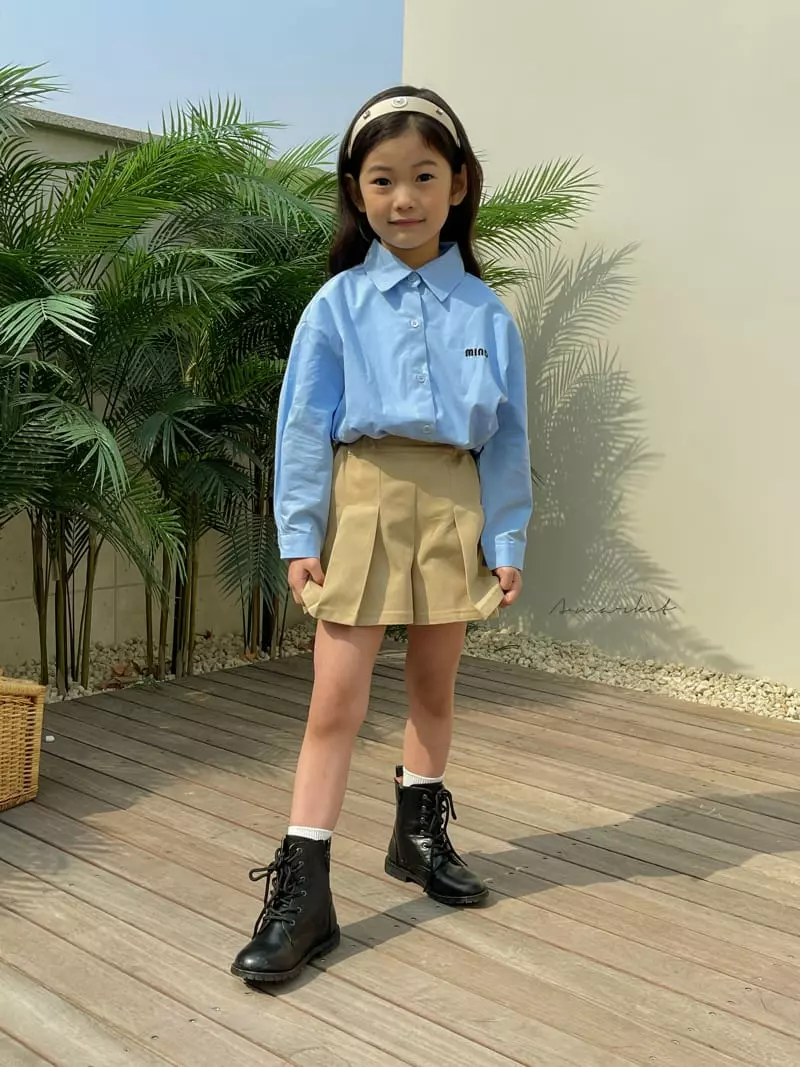 a-Market - Korean Children Fashion - #fashionkids - Wrinkle Skirt Pants - 3