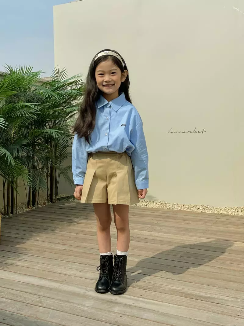 a-Market - Korean Children Fashion - #fashionkids - Wrinkle Skirt Pants - 4