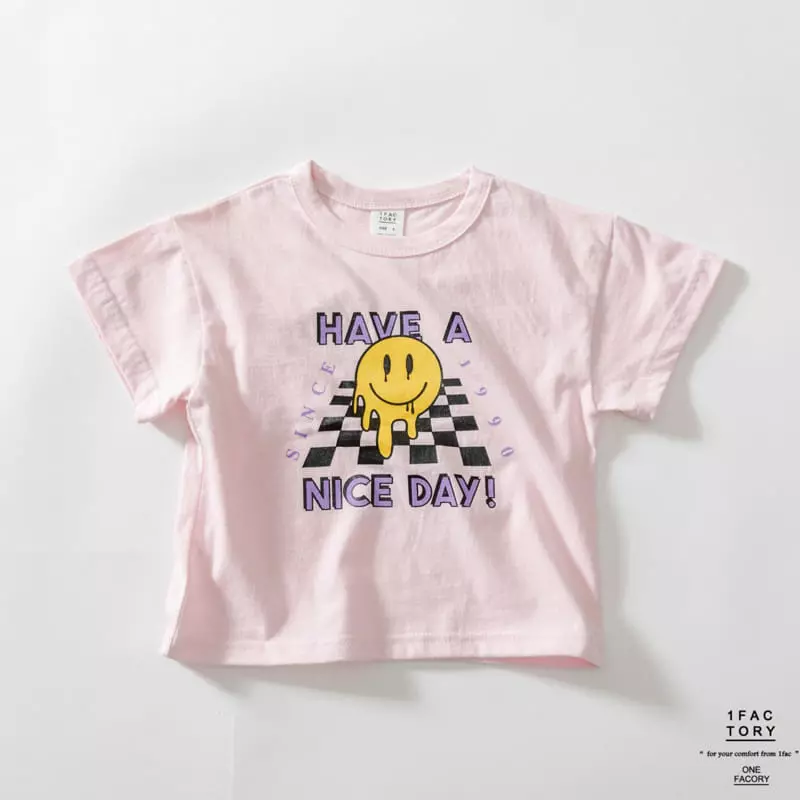 1 Fac - Korean Children Fashion - #Kfashion4kids - Nice Day Smile Tee - 2