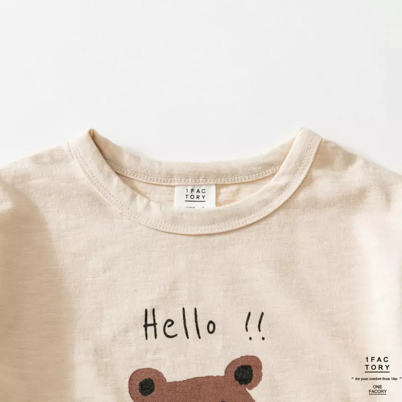 1 Fac - Korean Children Fashion - #stylishchildhood - Hello Bear Tee - 4
