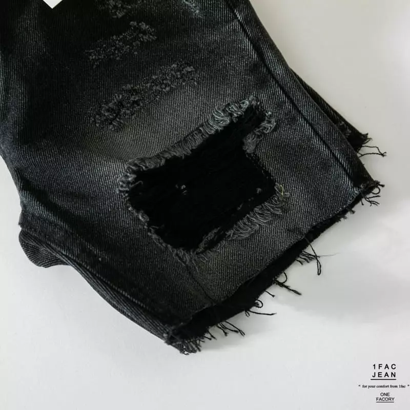 1 Fac - Korean Children Fashion - #childrensboutique - Metal Black Vintage Shorts - 3