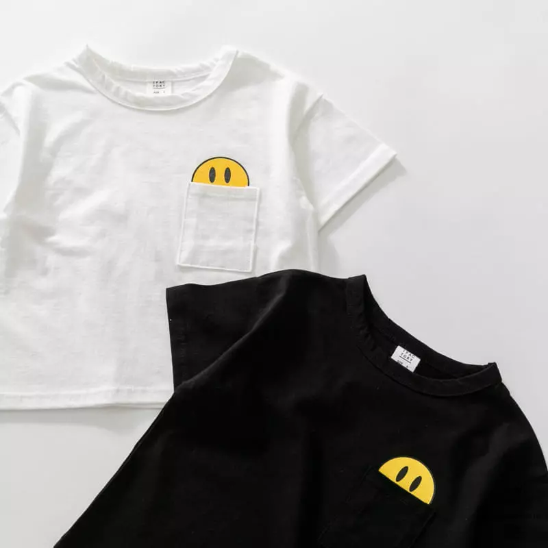 1 Fac - Korean Children Fashion - #designkidswear - Smile Pocket Tee