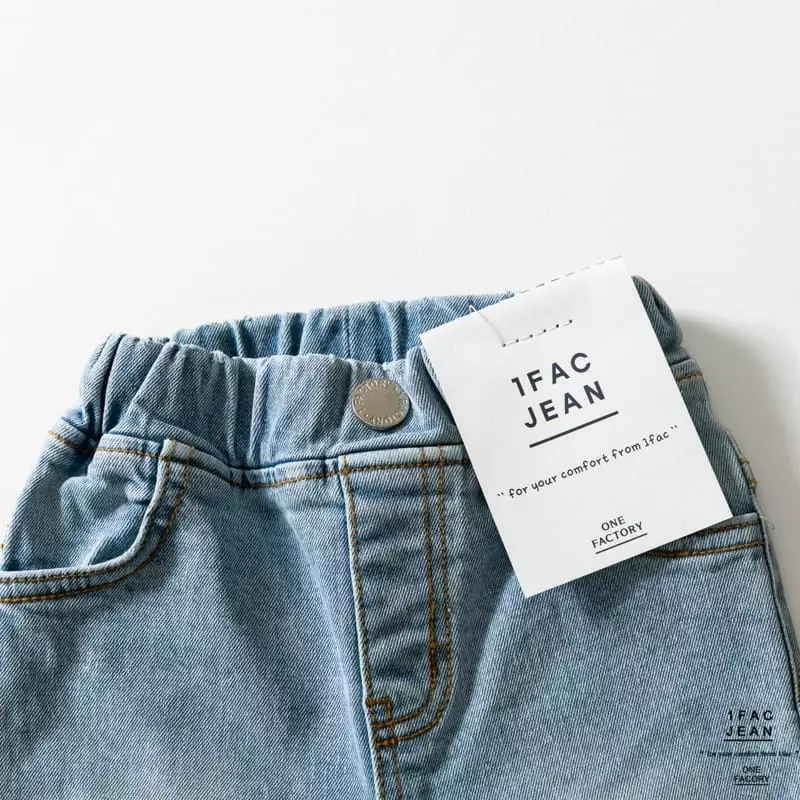 1 Fac - Korean Children Fashion - #designkidswear - Blue Whole Double Cutting Jeans - 8