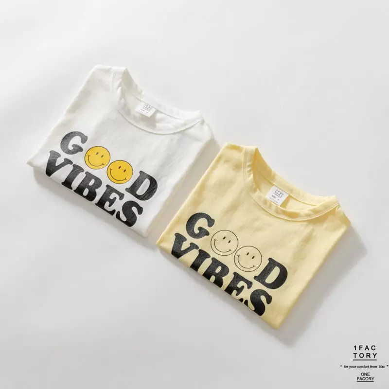 1 Fac - Korean Children Fashion - #discoveringself - Good Vibe Smile Tee - 11