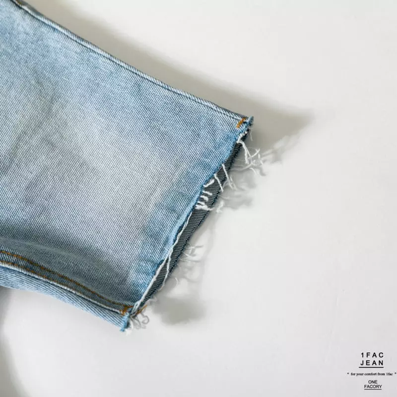 1 Fac - Korean Children Fashion - #discoveringself - Blue Whole Double Cutting Jeans - 9
