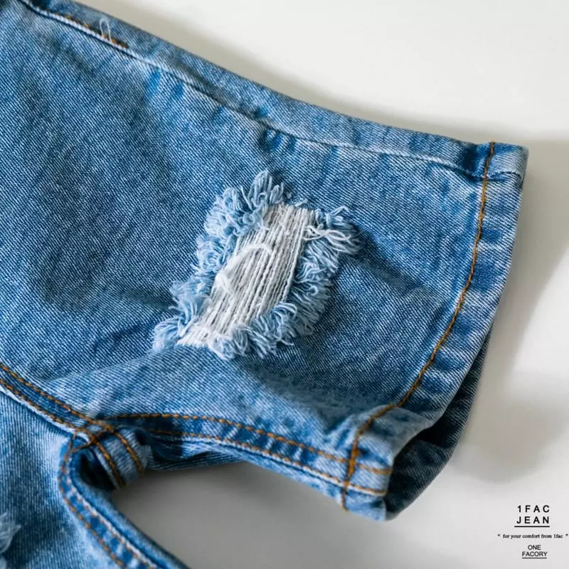 1 Fac - Korean Children Fashion - #discoveringself - Double Vintage Straight Jeans - 3