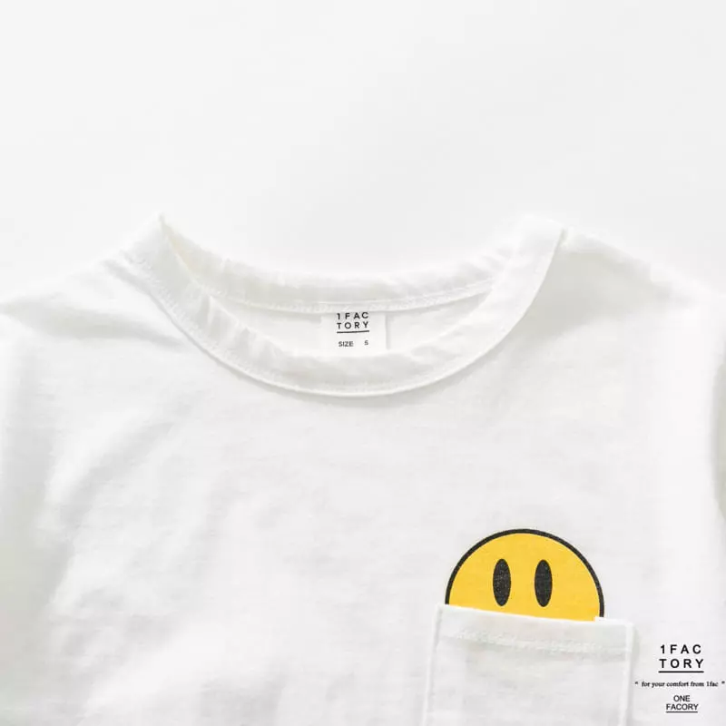 1 Fac - Korean Children Fashion - #fashionkids - Smile Pocket Tee - 3
