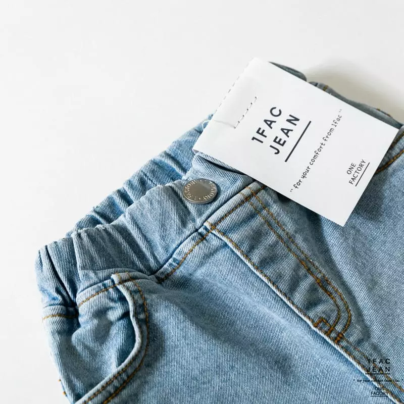 1 Fac - Korean Children Fashion - #fashionkids - Blue Whole Double Cutting Jeans - 10