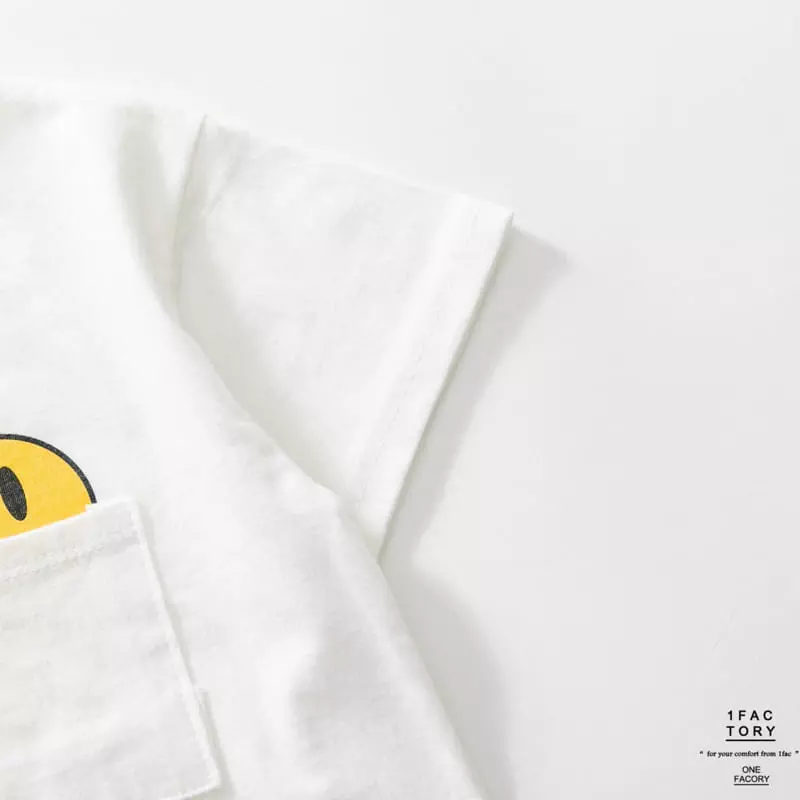 1 Fac - Korean Children Fashion - #fashionkids - Smile Pocket Tee - 4