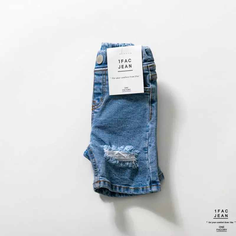 1 Fac - Korean Children Fashion - #kidsshorts - Double Vintage Straight Jeans - 5