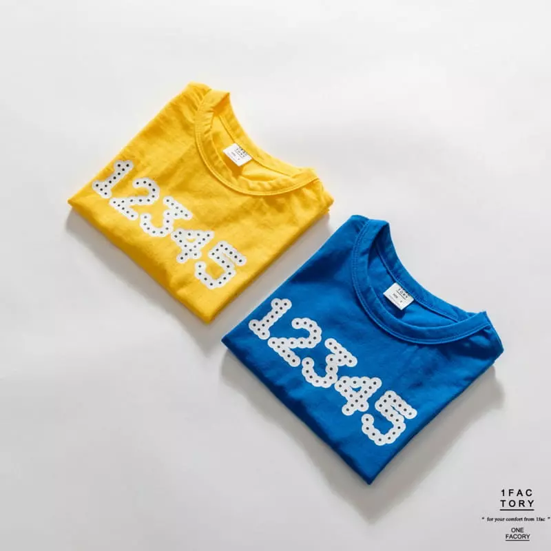 1 Fac - Korean Children Fashion - #kidsstore - 12345 Number Tee - 12