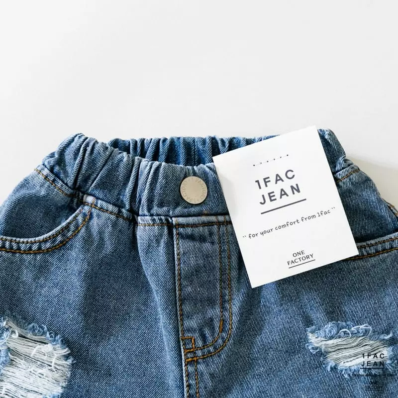1 Fac - Korean Children Fashion - #kidsstore - Vintage Cutting Jeans