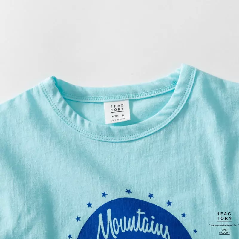 1 Fac - Korean Children Fashion - #kidsstore - Blue Mountain Tee - 4