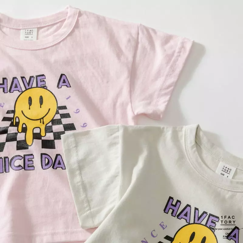 1 Fac - Korean Children Fashion - #kidzfashiontrend - Nice Day Smile Tee