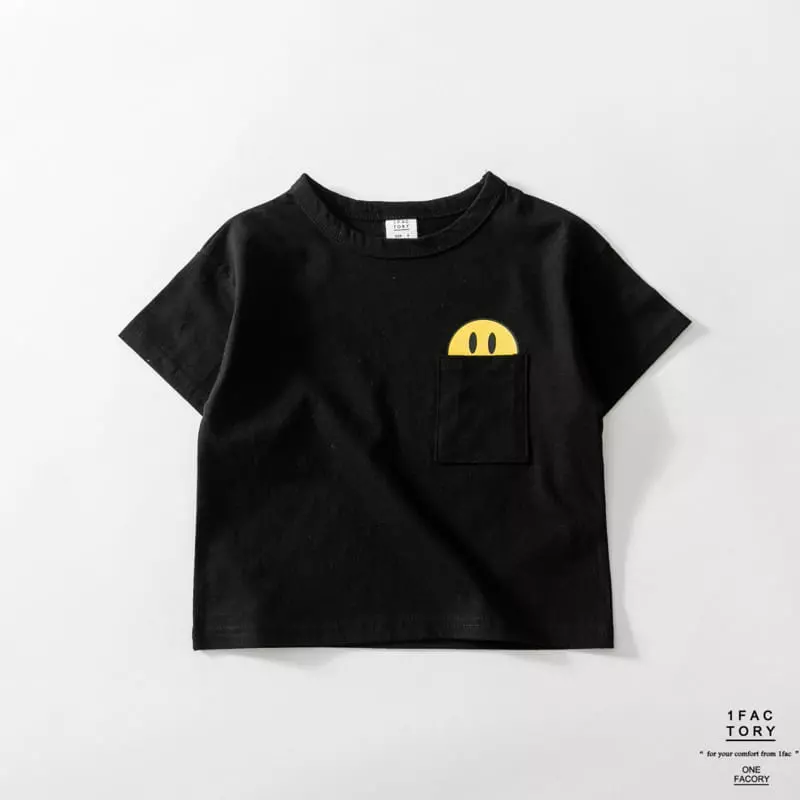 1 Fac - Korean Children Fashion - #kidzfashiontrend - Smile Pocket Tee - 6