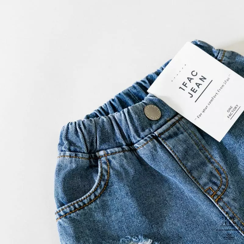 1 Fac - Korean Children Fashion - #kidzfashiontrend - Vintage Cutting Jeans - 2