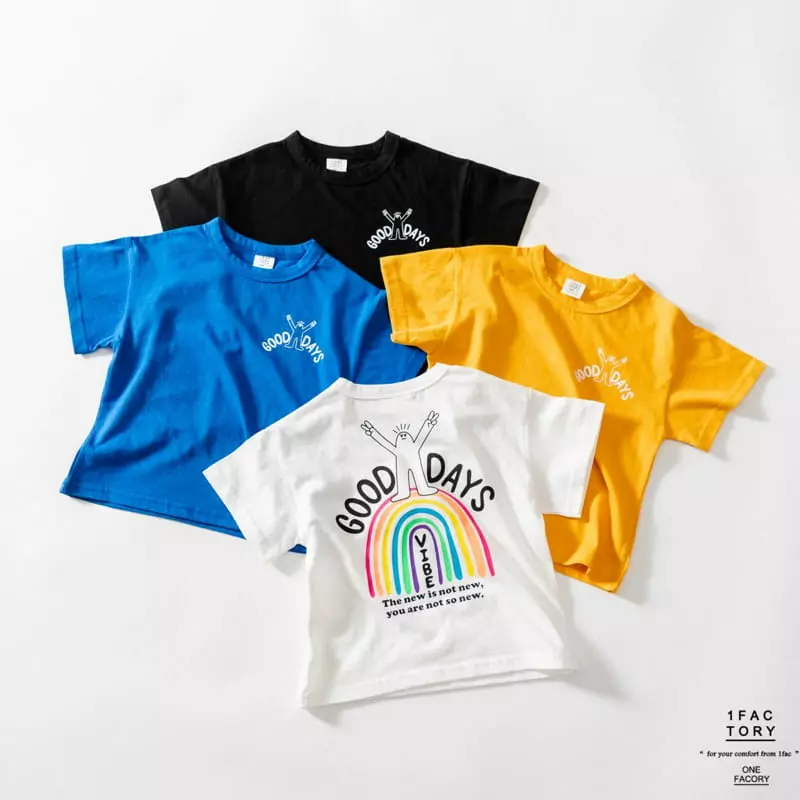 1 Fac - Korean Children Fashion - #littlefashionista - Good Day Rainbow Tee - 2