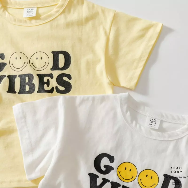 1 Fac - Korean Children Fashion - #littlefashionista - Good Vibe Smile Tee