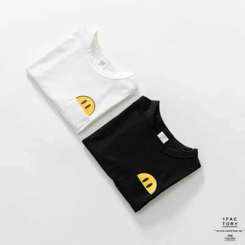 1 Fac - Korean Children Fashion - #littlefashionista - Smile Pocket Tee - 8