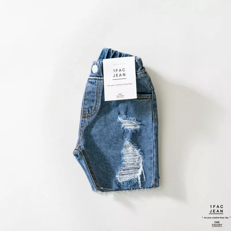 1 Fac - Korean Children Fashion - #magicofchildhood - Vintage Cutting Jeans - 5