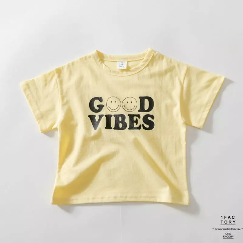 1 Fac - Korean Children Fashion - #minifashionista - Good Vibe Smile Tee - 3