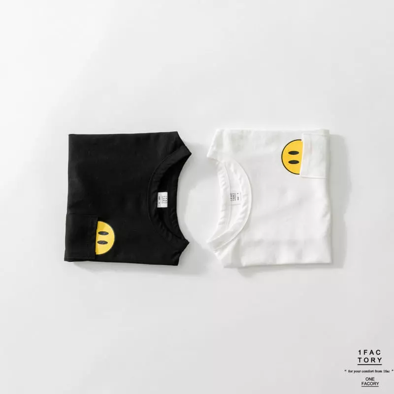 1 Fac - Korean Children Fashion - #minifashionista - Smile Pocket Tee - 10