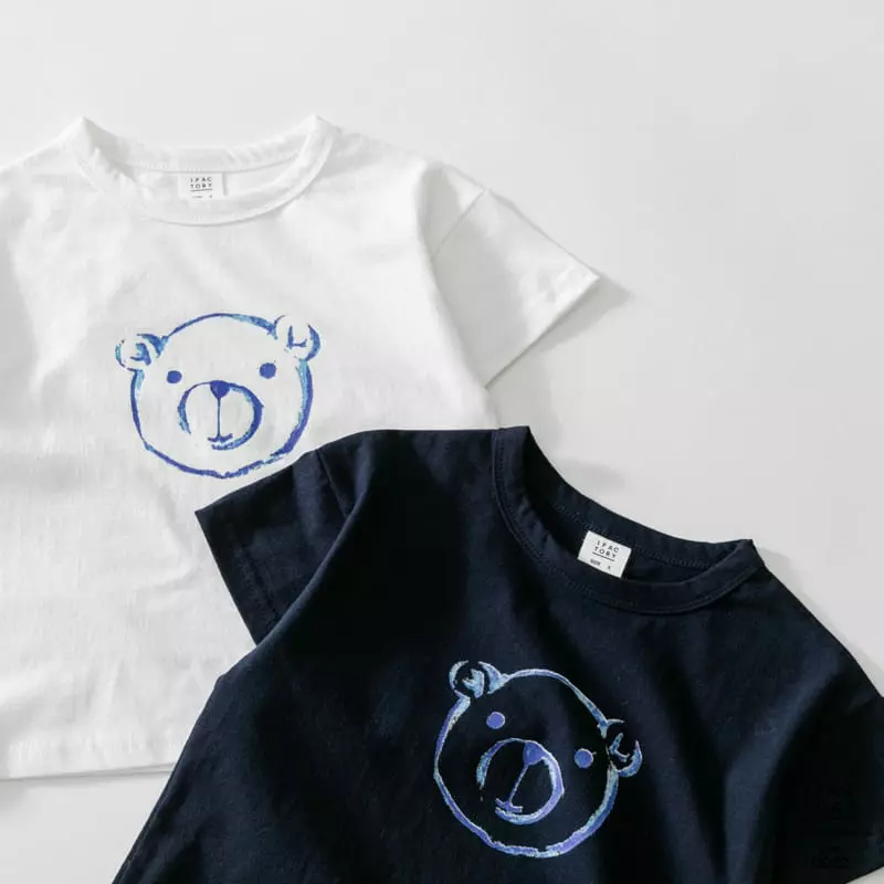 1 Fac - Korean Children Fashion - #minifashionista - Bear Face Tee - 7