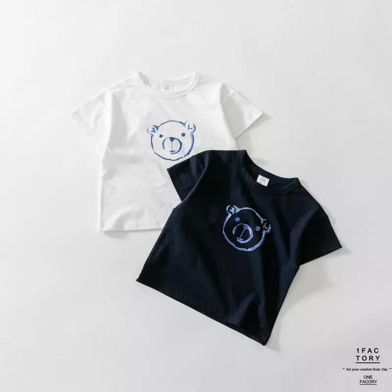 1 Fac - Korean Children Fashion - #prettylittlegirls - Bear Face Tee - 8