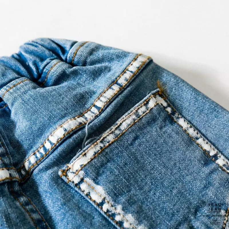1 Fac - Korean Children Fashion - #prettylittlegirls - Painting Jeans - 5