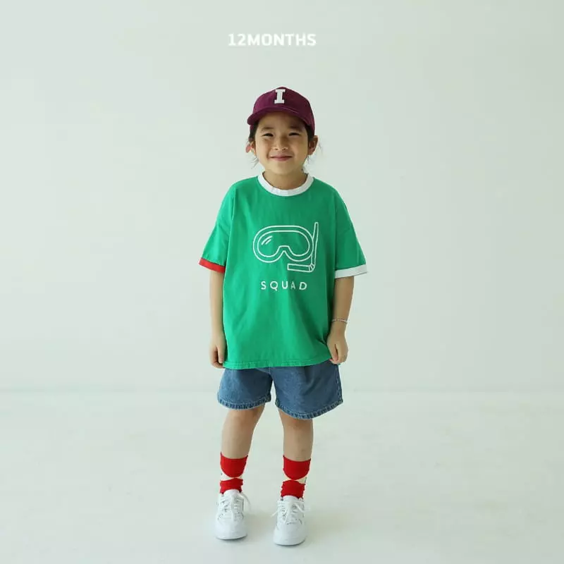 12 Month - Korean Children Fashion - #kidsshorts - Squad Tee - 12