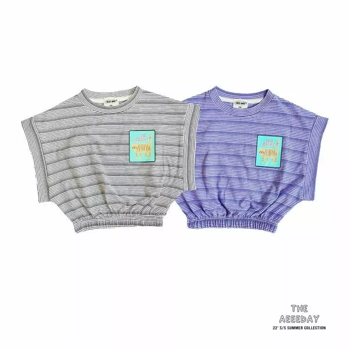 Aeeeday - Korean Children Fashion - #childofig - Kitty Stripes Tee