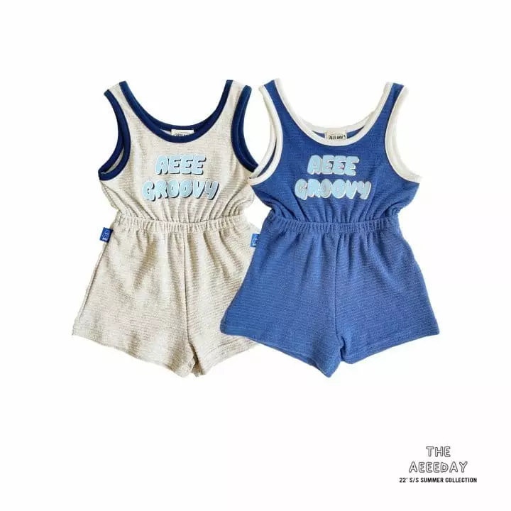 Aeeeday - Korean Children Fashion - #childrensboutique - Terry Sleeveless Jumpsuit